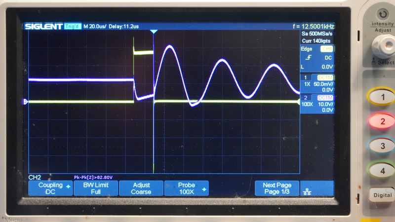 Осциллограмма резонанса.